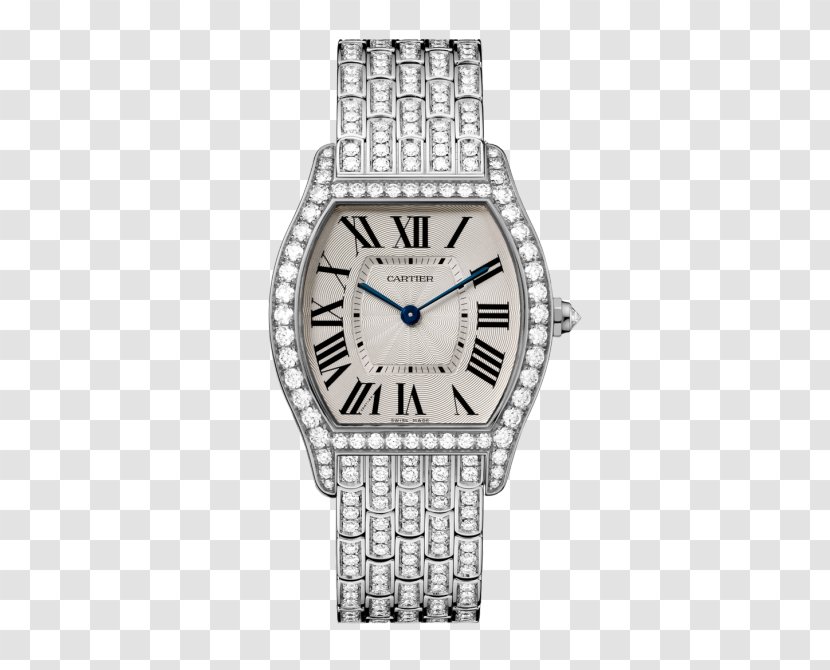 Turtle Watch Cartier Diamond Brilliant - Silver - Watches Female Form Transparent PNG