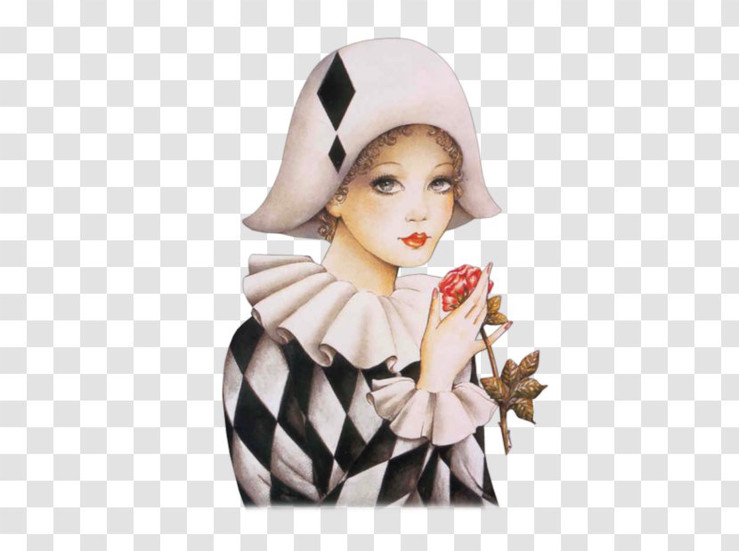 Pierrot Harlequin Clown Columbina Venice Carnival Transparent PNG