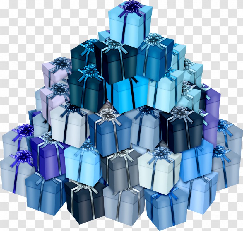 Christmas Gift New Year - Cylinder Blue Transparent PNG