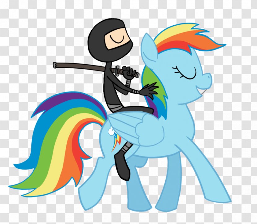 Pony Horse DeviantArt Stallion - Cat - Ninja Riding Transparent PNG