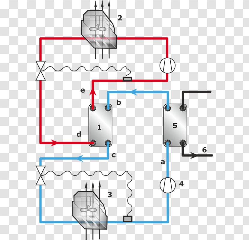 Diagram Heat Pump And Refrigeration Cycle System Schematic - Evaporation - Refrigerator Transparent PNG