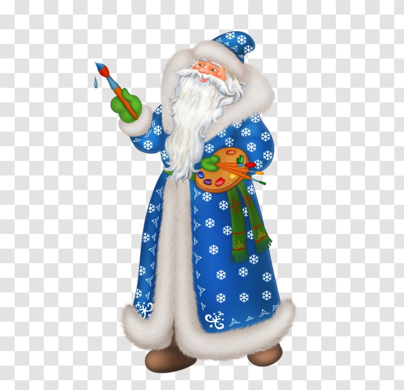 New Year Clip Art - Fictional Character - Blue Santa Claus Transparent PNG