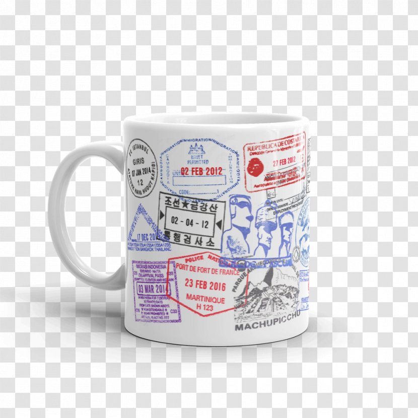 Mug Coffee Cup Espresso Postage Stamps - Rubber Stamp - Oz Transparent PNG
