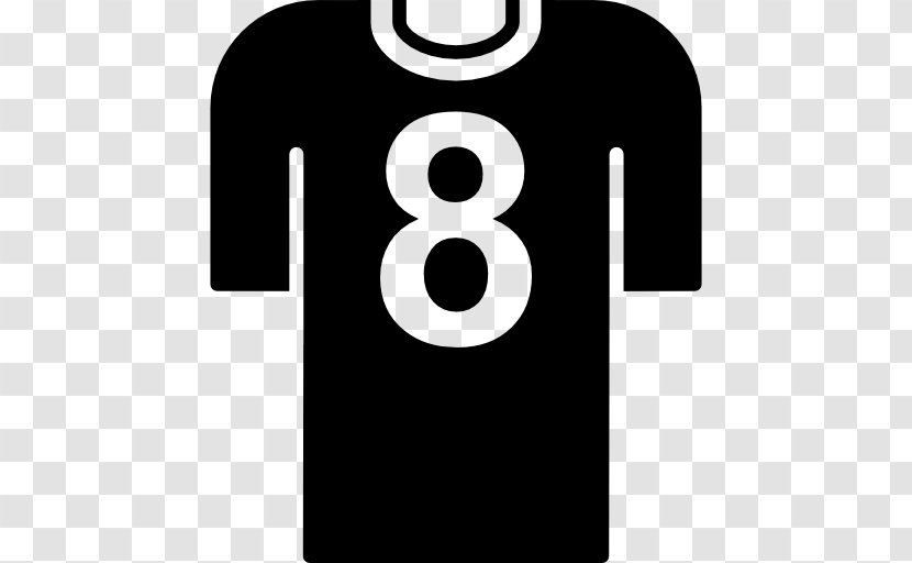 T-shirt Football Player Number - Black And White Transparent PNG