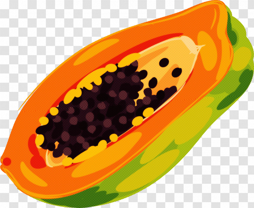 Papaya Fruit Yellow Food Plant Transparent PNG