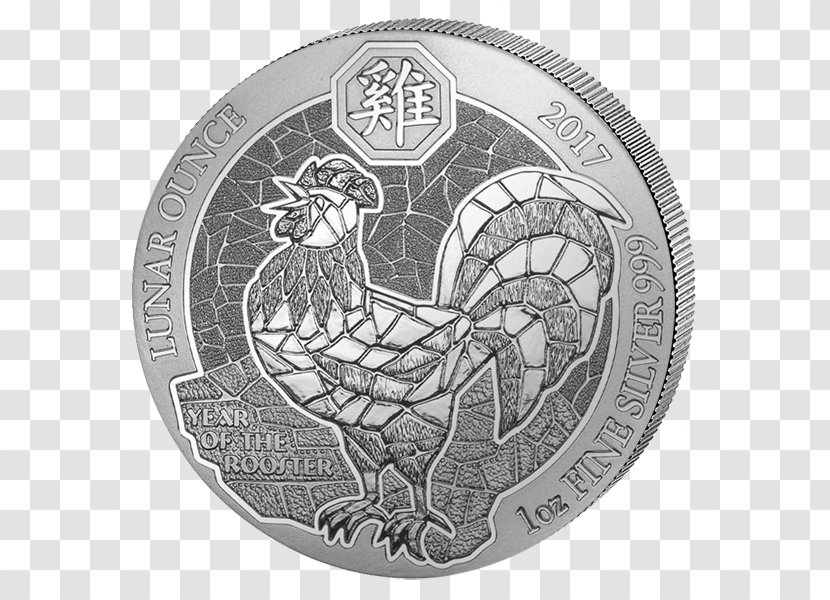 Rwanda Rooster Bullion Silver 0 - American Eagle - 50 Fen Coins Transparent PNG