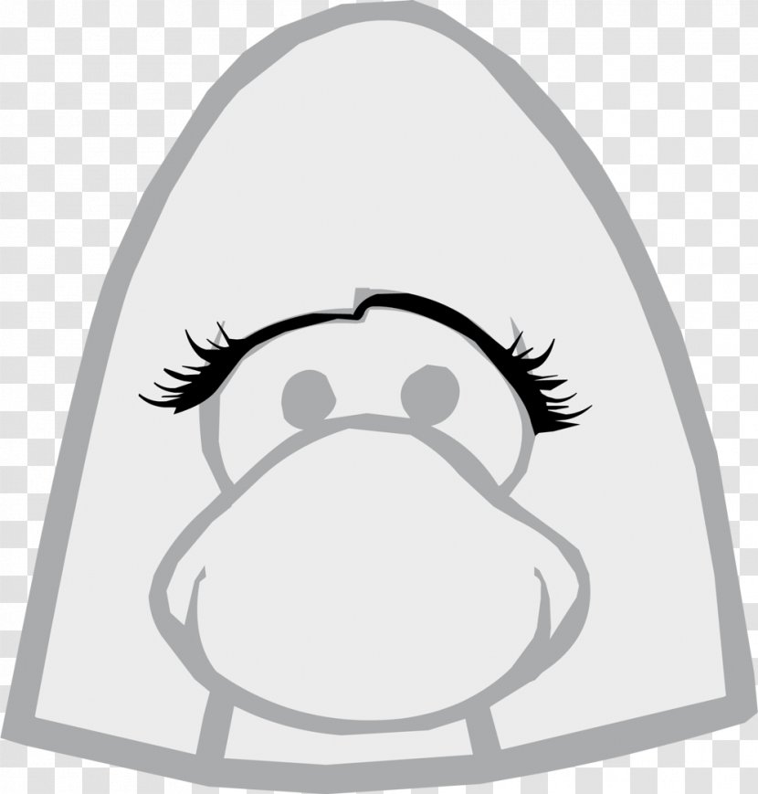Club Penguin Wiki Clip Art - Black And White - Eyelashes Transparent PNG