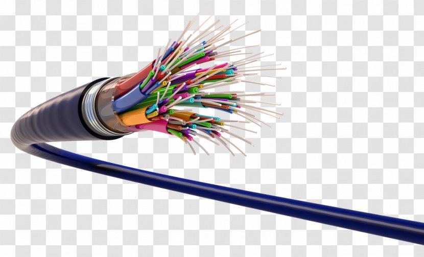 Optical Fiber Cable Electrical Computer Network - Fibra Optica Transparent PNG
