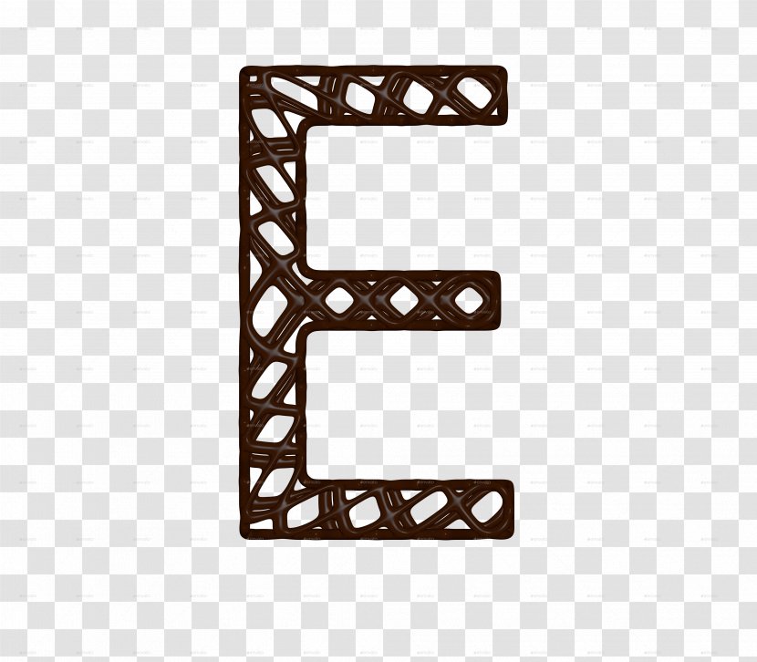 Line Angle Number - Rectangle - 3D Chocolate Font Transparent PNG