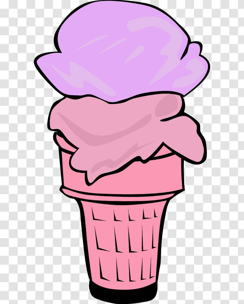 Ice Cream Cone Chocolate Sundae - Cotton Candy Clipart Transparent PNG