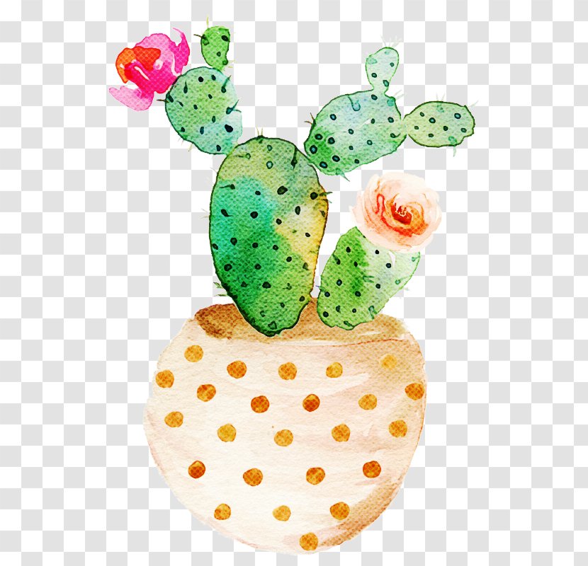 Watercolor Plant - Prickly Pear Transparent PNG