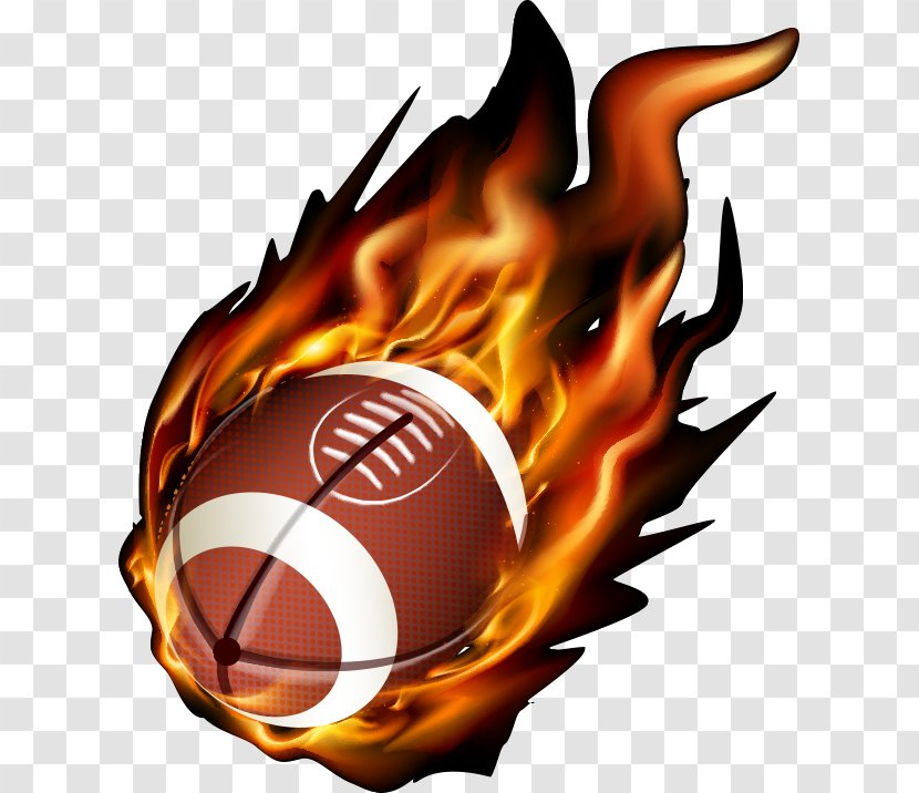 American Football Fire - Ball Transparent PNG