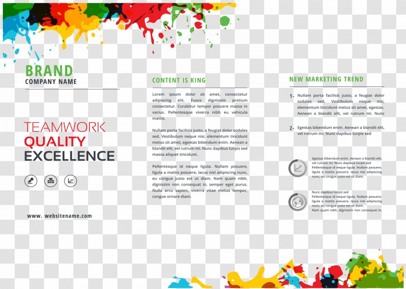 Paper Brochure Flyer Advertising - Brand - Colorful Ink Graffiti Border Transparent PNG