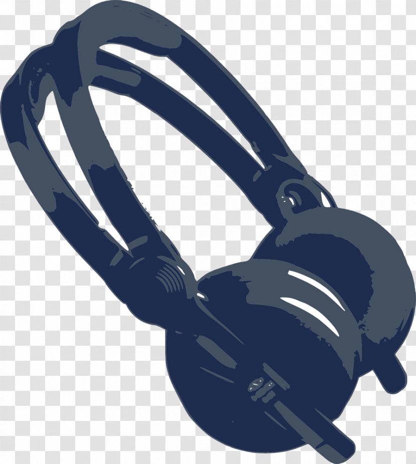 Headphones Clip Art - Silhouette - Black Transparent PNG
