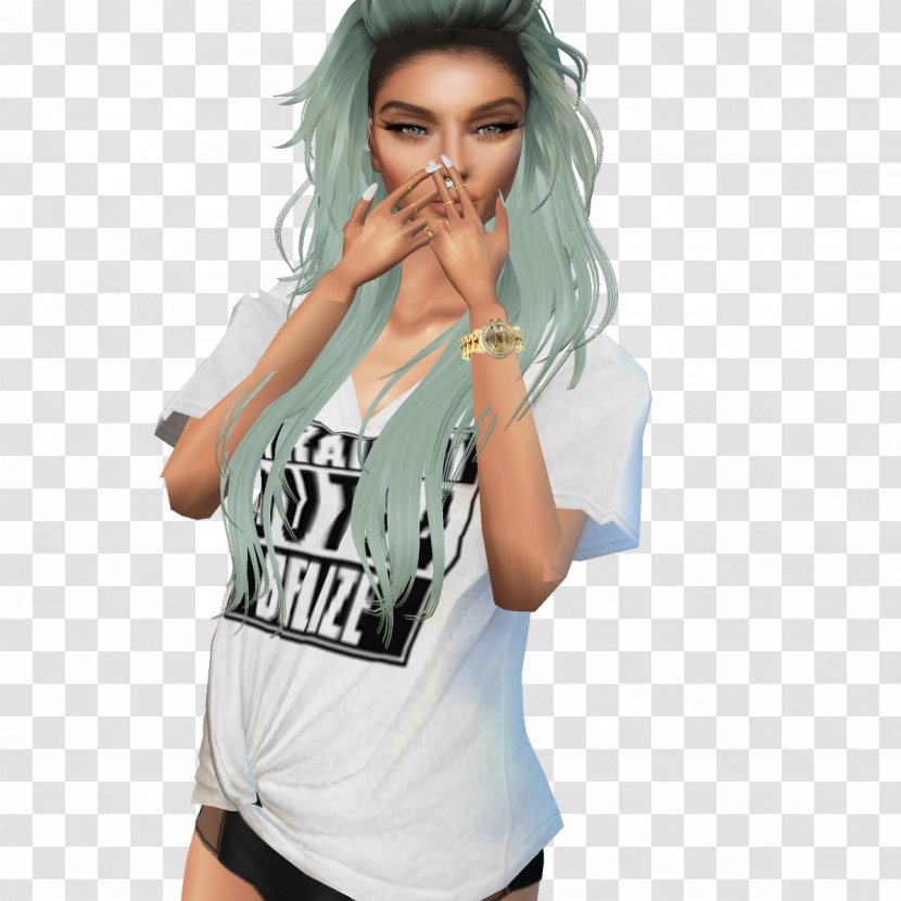 Kylie Jenner Kendall And IMVU Model T-shirt - Brown Hair - Soccer Women Transparent PNG