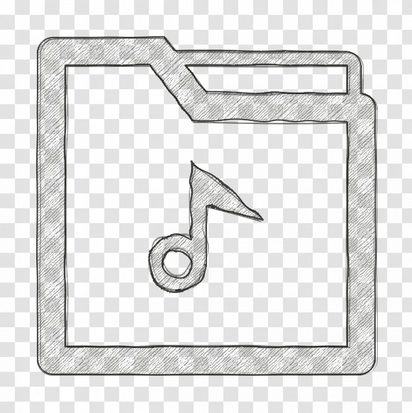Audio Folder Icon Files - Symbol Line Art Transparent PNG