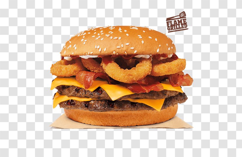 Hamburger Cheeseburger Whopper Barbecue Bacon - American Food - Burger King French Fries Transparent PNG