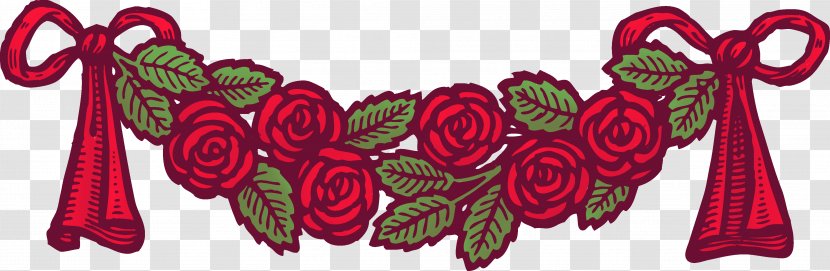 Rose Flower Ribbon Clip Art - Title Transparent PNG
