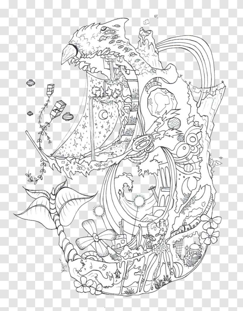 Drawing Visual Arts /m/02csf Line Art - Howl's Moving Castle Transparent PNG