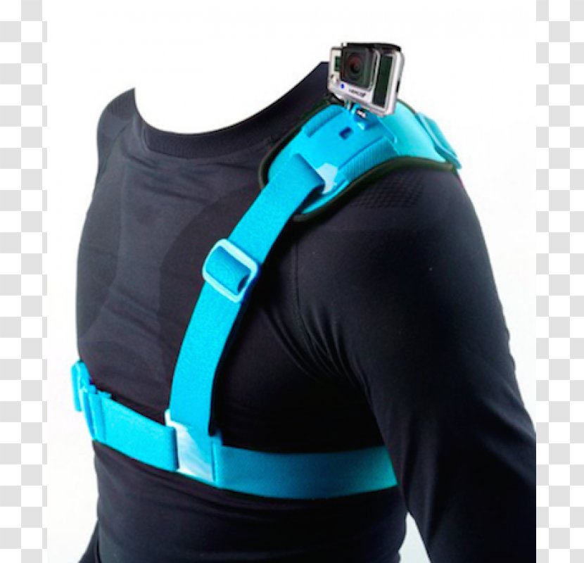 GoPro Shoulder Strap Photography Action Camera - Aqua Transparent PNG