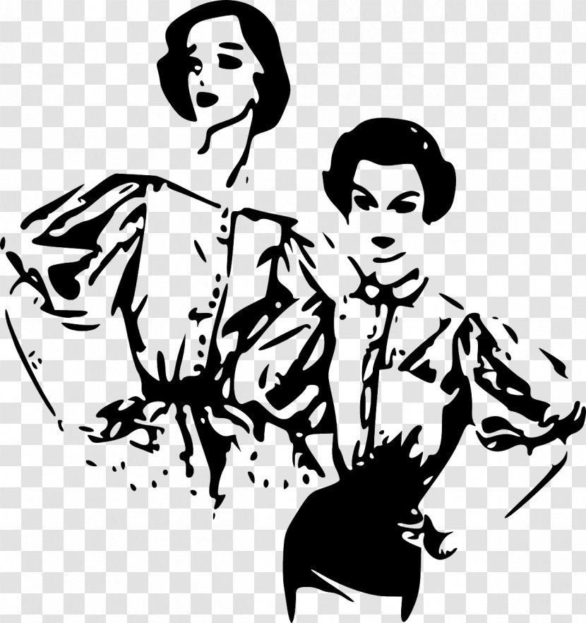 Fashion Show Clothing Clip Art - Black And White Transparent PNG