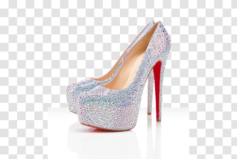 Court Shoe High-heeled Imitation Gemstones & Rhinestones Peep-toe - Christian Louboutin - Highheeled Transparent PNG