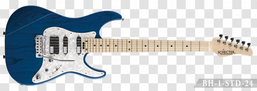 Fender Stratocaster Eric Clapton Electric Guitar Schecter Research - Silhouette Transparent PNG