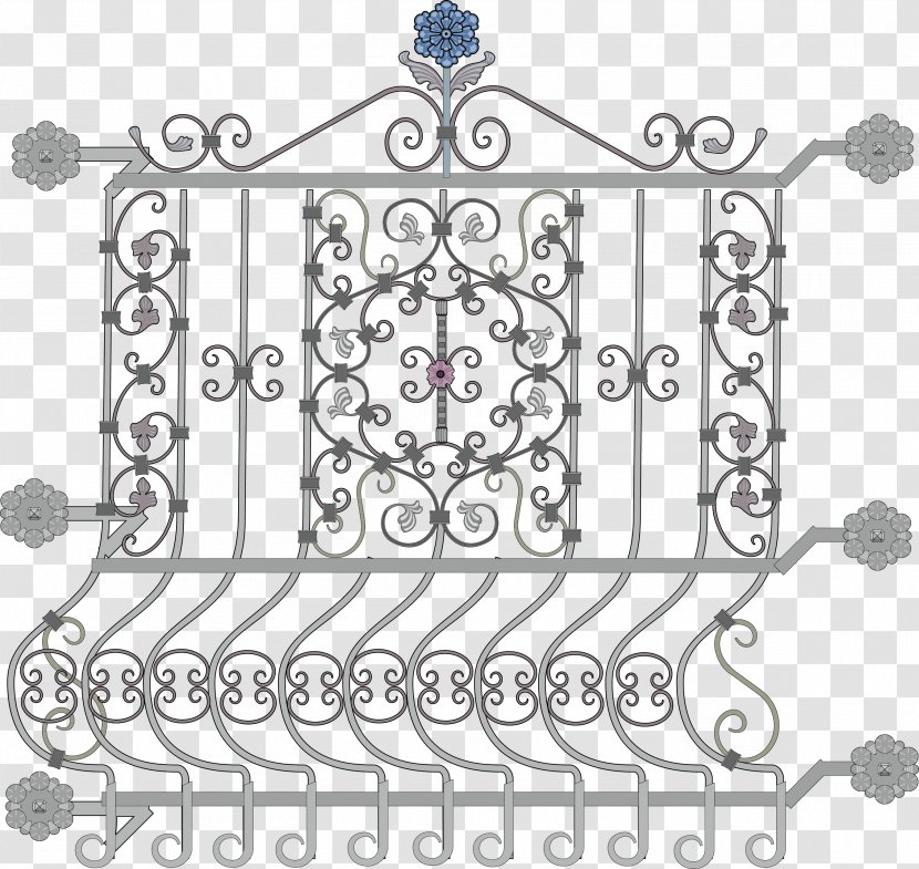 Iron Railing - Motif - Classical Pattern Gate Material Transparent PNG