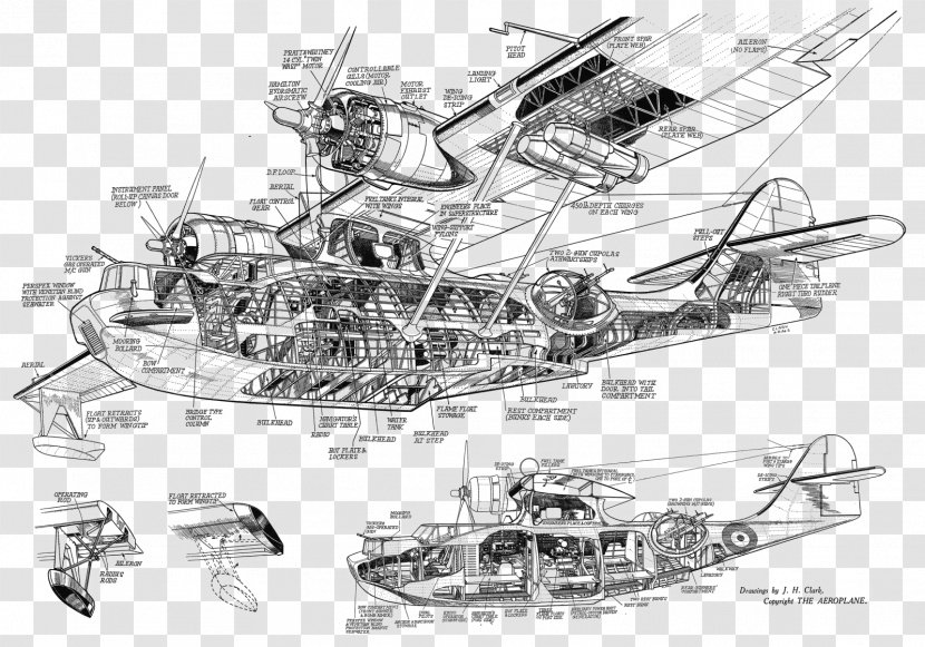 Consolidated PBY Catalina Airplane Aircraft Kawanishi H6K War Thunder - Amphibious - Ship Rudder Transparent PNG