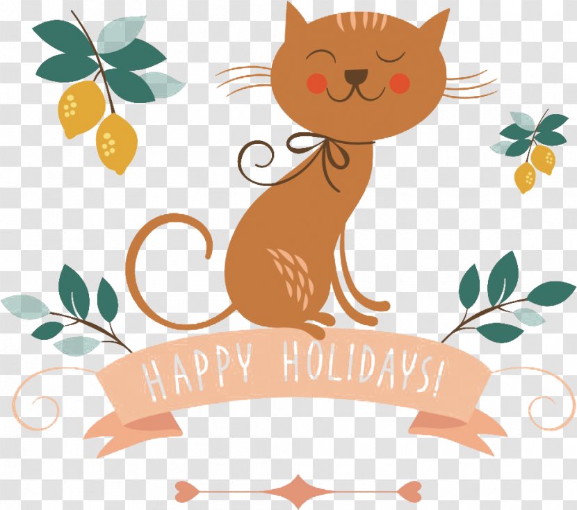 Puppy Wedding Invitation Label Illustration - Small To Medium Sized Cats - Happy Holidays Decorative Pattern Transparent PNG