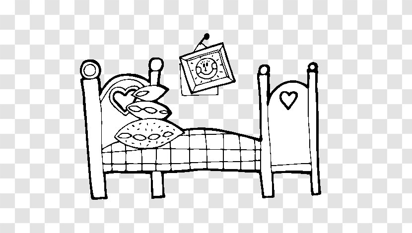 Bedroom Coloring Book Drawing Furniture - House - Bed Room Transparent PNG