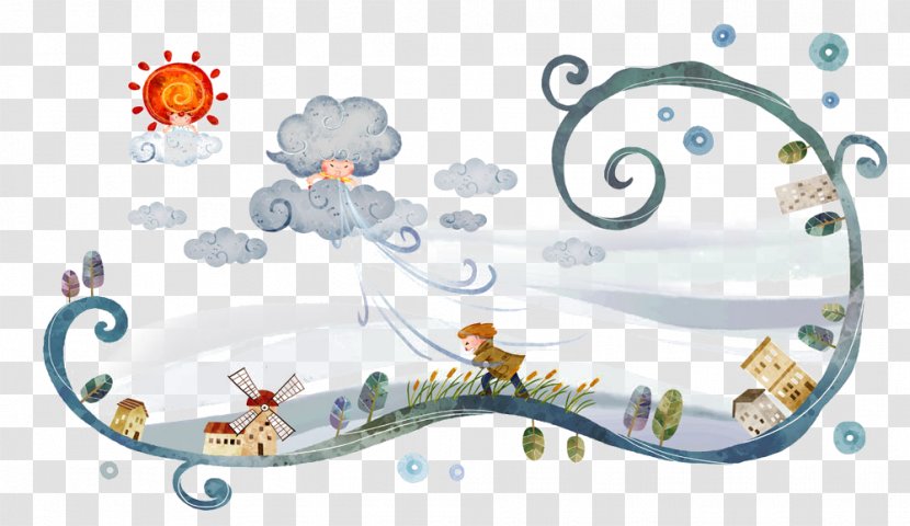 Hail Weather Cloud Thunderstorm - Cloudburst - Hand-painted Squally Transparent PNG