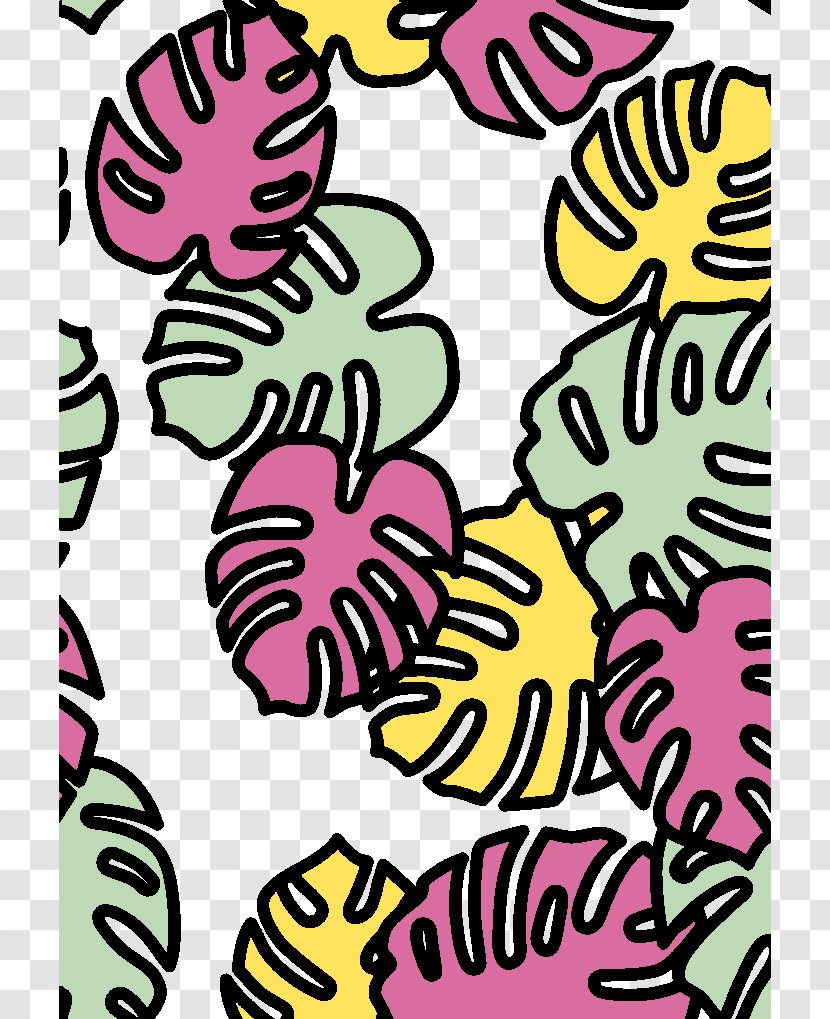 Pop Art Visual Arts Illustration - Pattern - Style Color Leaves Transparent PNG