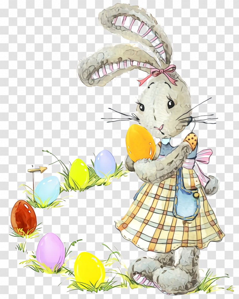 Easter Bunny - Paint - Animal Figure Domestic Rabbit Transparent PNG