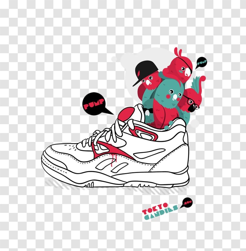 Sneakers Poster Illustration - Watercolor - Birds Fly Into The Shoe Transparent PNG