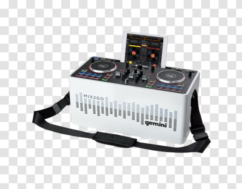 DJ Controller Gemini MIX2GO Disc Jockey Mixer Microphone - Flower Transparent PNG