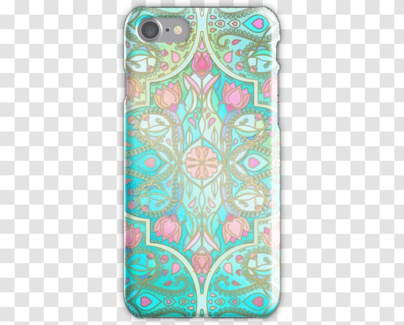 IPhone 6 4S Pastel Mobile Phone Accessories Art - Mint Floral Transparent PNG