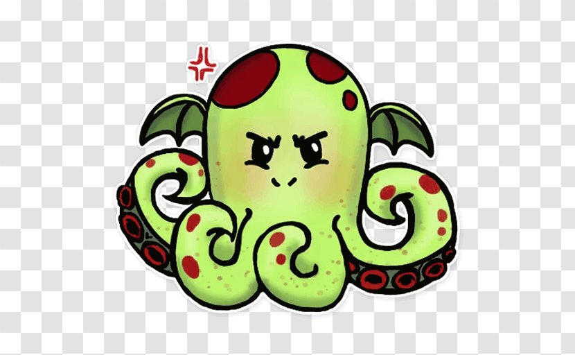 Octopus The Call Of Cthulhu Sticker Telegram - Flower - Cthulu Transparent PNG