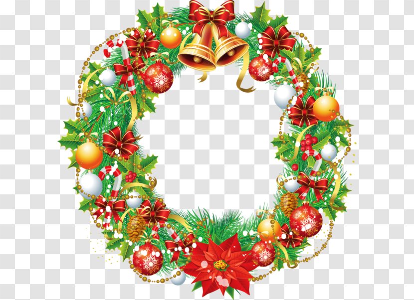 Santa Claus Wreath Christmas Garland Clip Art Transparent PNG