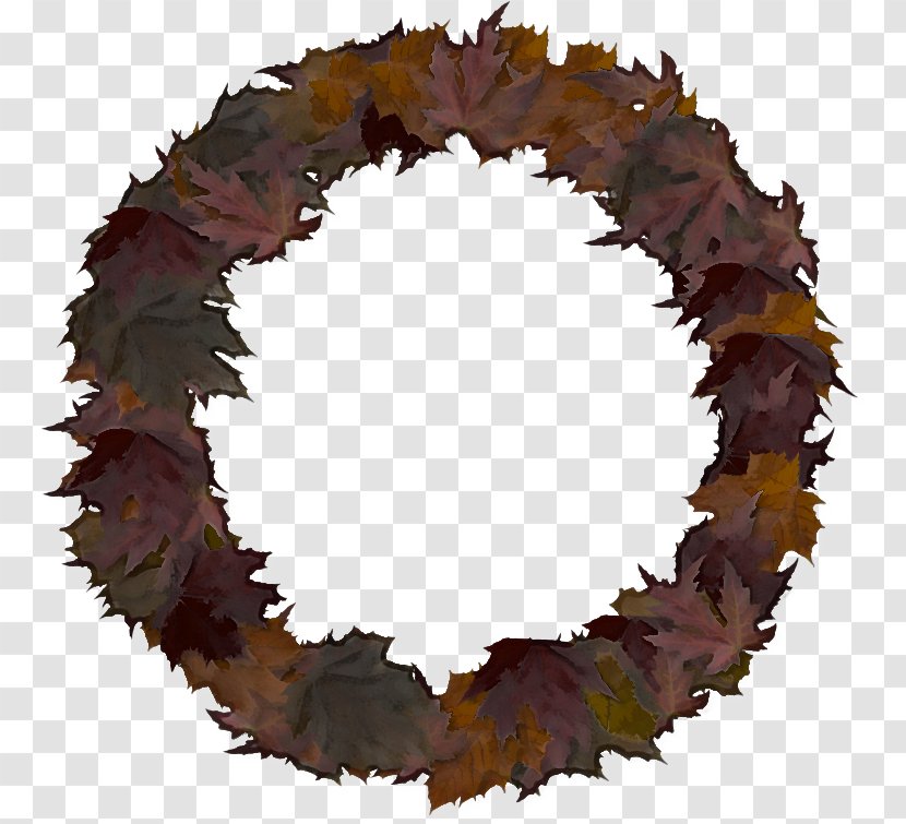 Leaf Brown Wreath Circle Transparent PNG