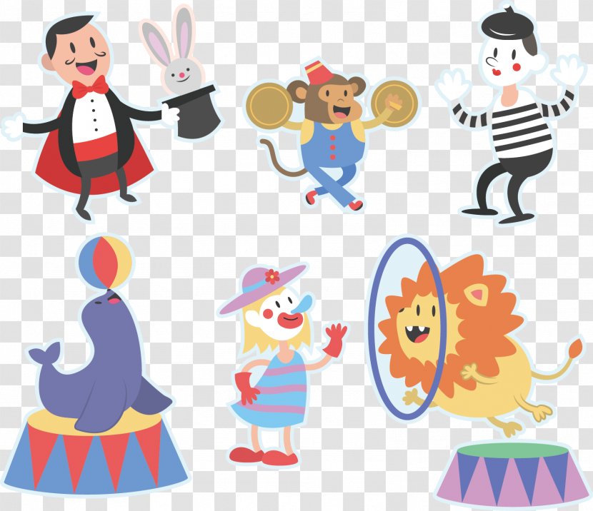Performance Circus Illustration - Vector Painted Transparent PNG