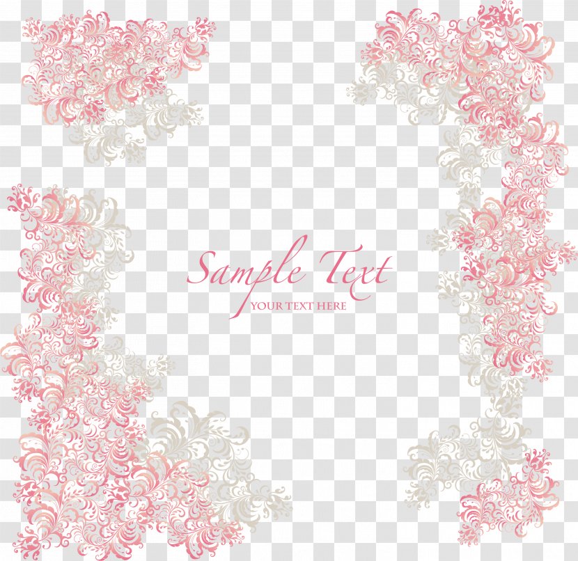 Floral Design Flower Petal Cherry Blossom Pattern - Pink - Dream Border Transparent PNG