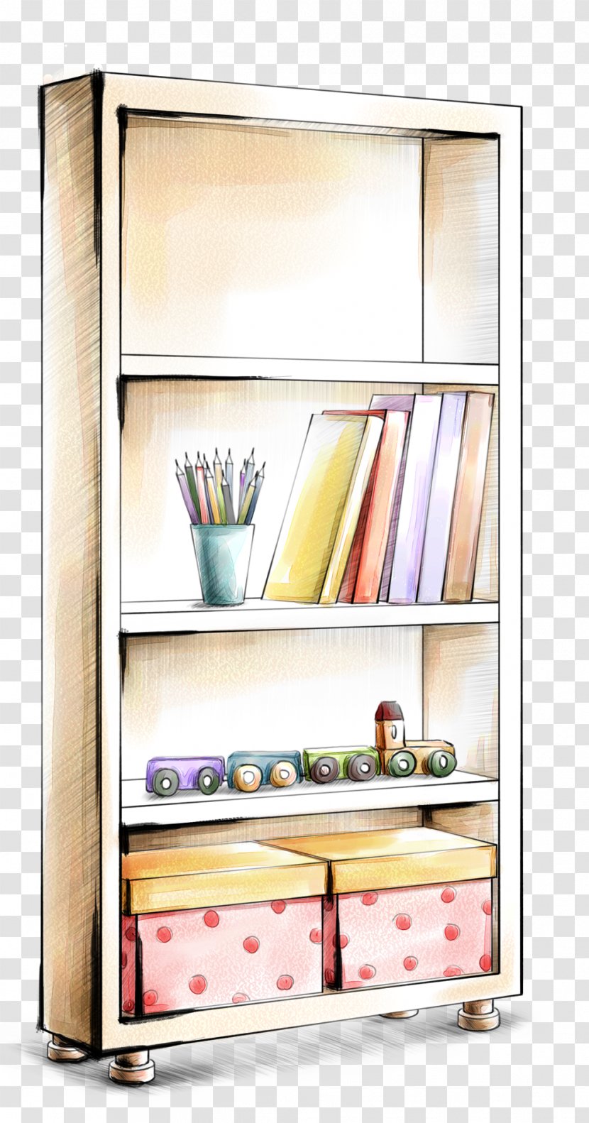 Interior Design Services Furniture Drawing Image - Drawer - Bookcase Ornament Transparent PNG