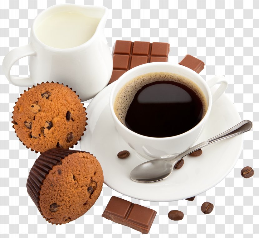 Teacup Coffee Cup Hot Chocolate - Instant - With Milk Muffins And Clipart Picture Transparent PNG