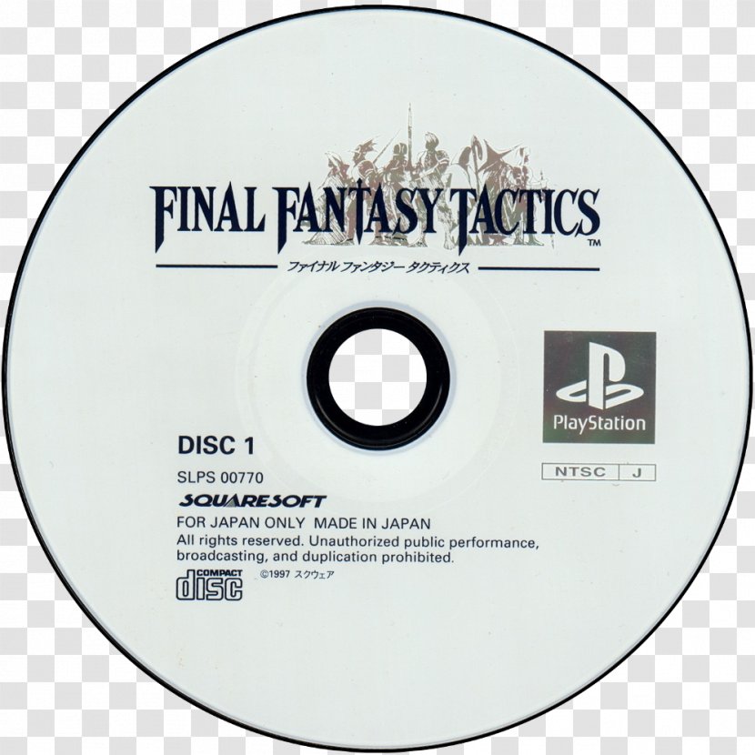 Final Fantasy Tactics Compact Disc PlayStationのゲームタイトル一覧 (1997年) Cover Art - Dvd - Playstation Transparent PNG