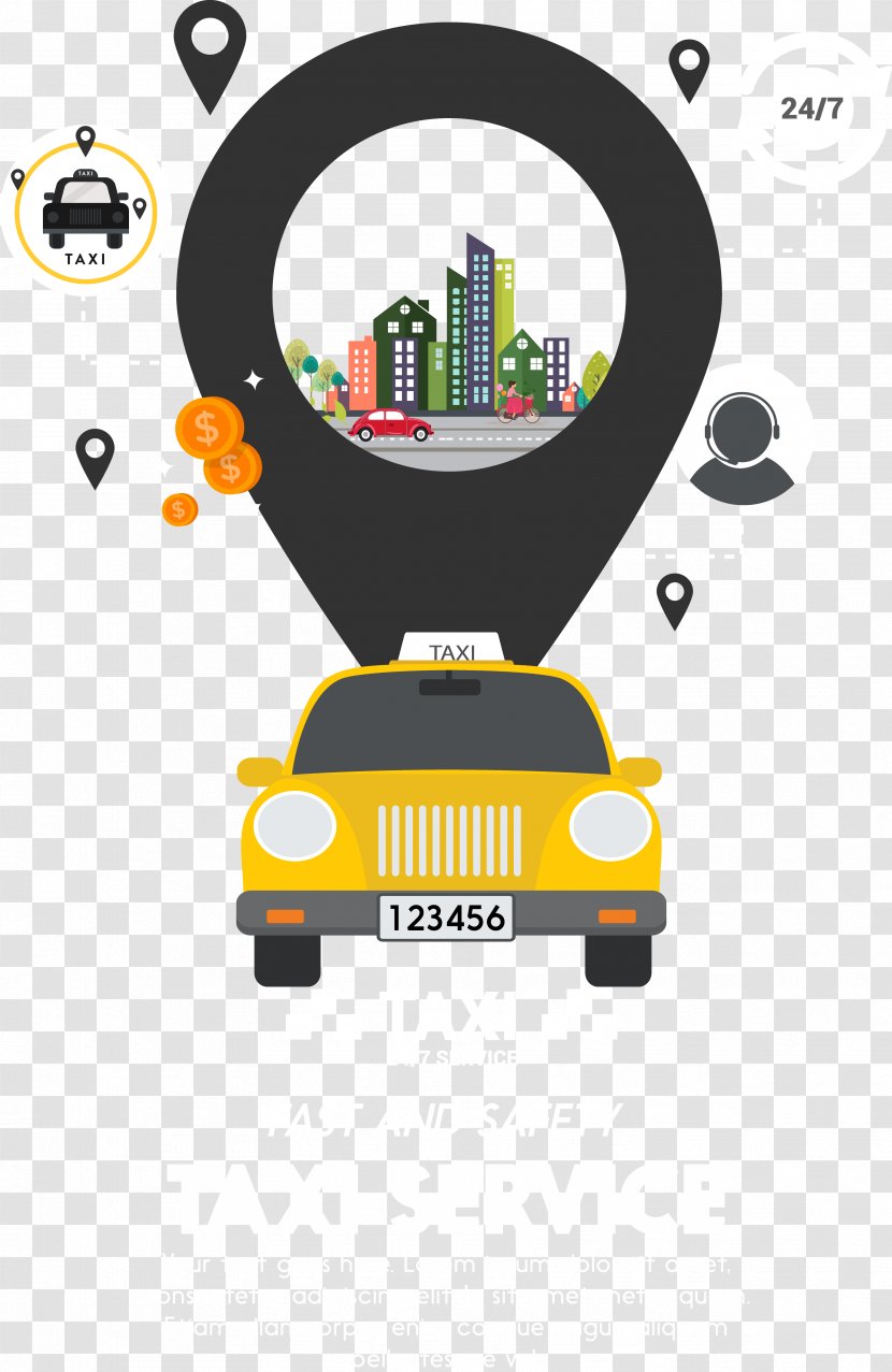 Taxi Advertising Logo Adobe Illustrator - Technology - Yellow Ad Transparent PNG