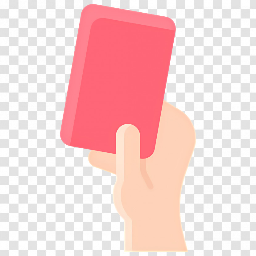 Red Card - Cartoon Hand Holding A Red Card Transparent PNG