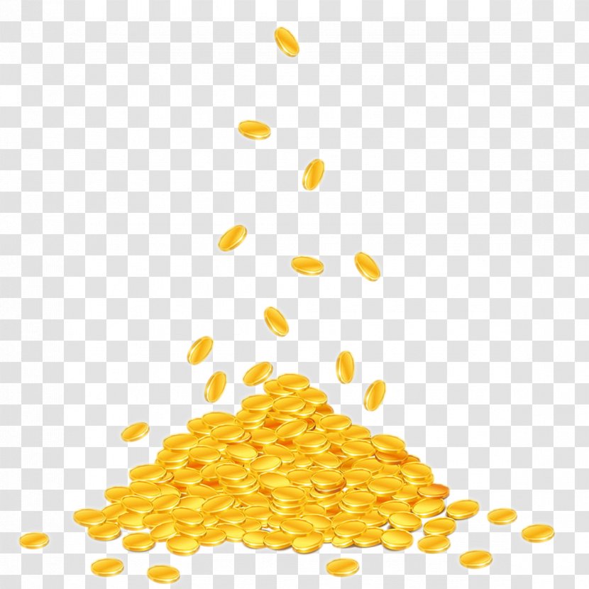 Gold Coin Stock Illustration Clip Art - Material - Pile Of Coins Transparent PNG