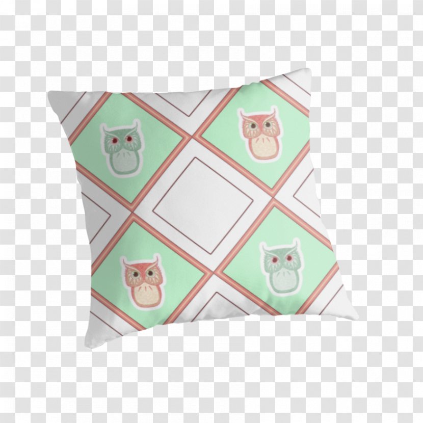 Throw Pillows Cushion Green Rectangle - Owl Pattern Transparent PNG