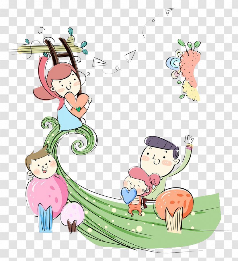 Stock Photography Illustration - Flora - Family Playing Transparent PNG